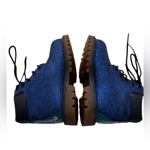 Timberland Blue Glitter Boots Toddler Size 7 - Picture 1 of 9
